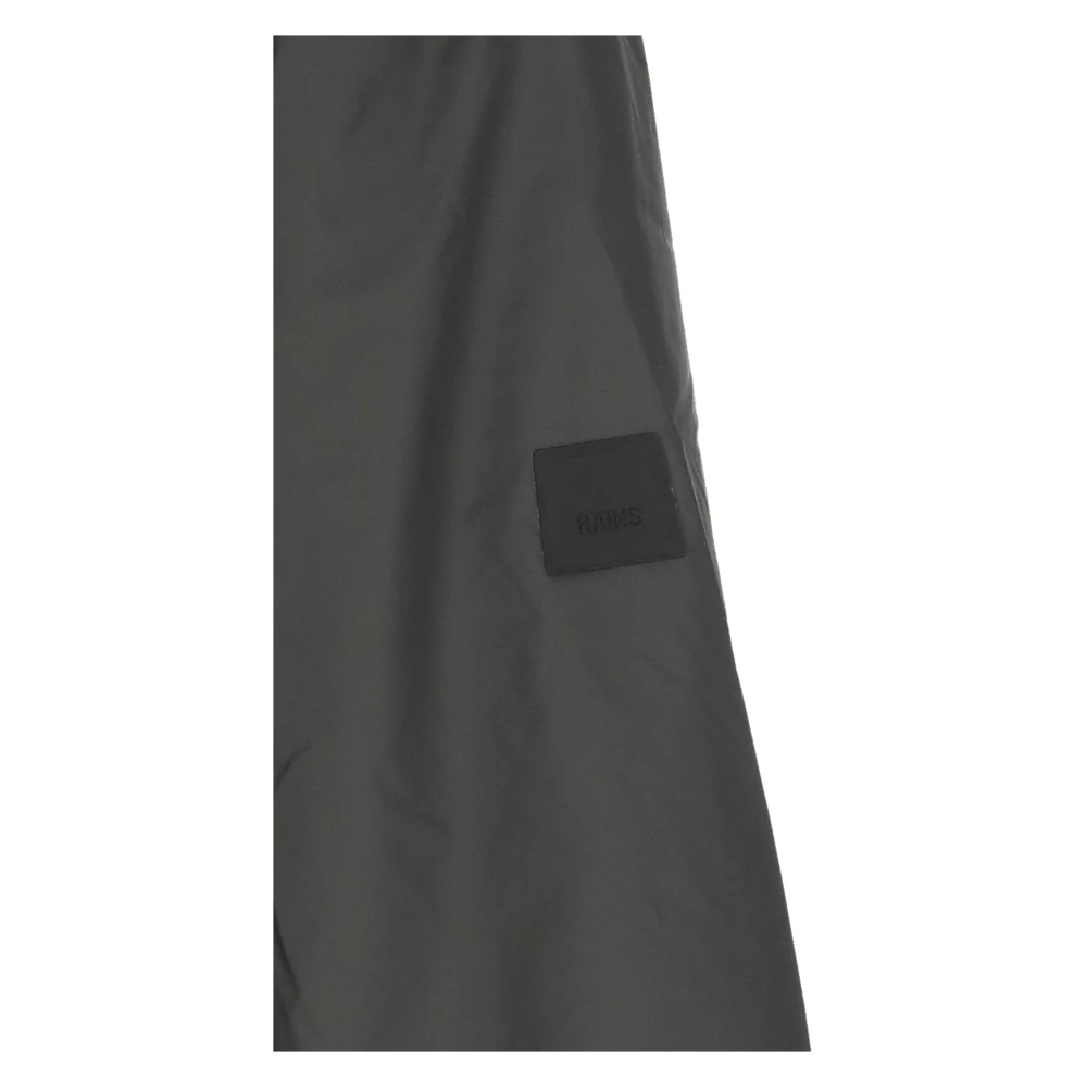 Rains Zwarte regenjas met capuchon en zakken Black Dames