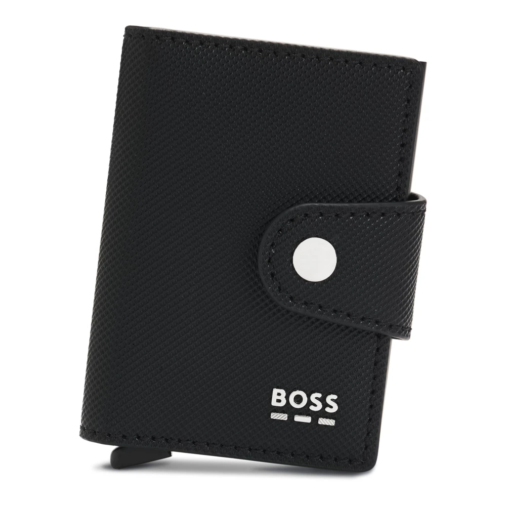 Hugo Boss Stijlvolle Portemonnee voor Mannen Black Heren