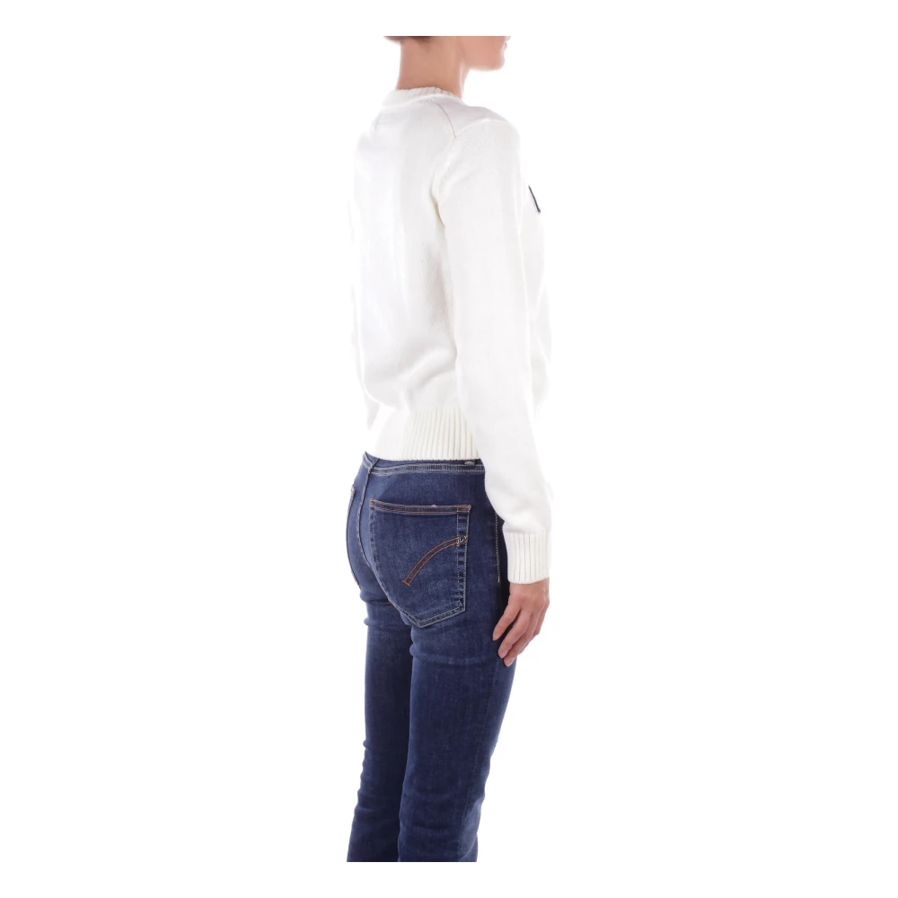 Guess Witte Logo Front Sweater White Dames
