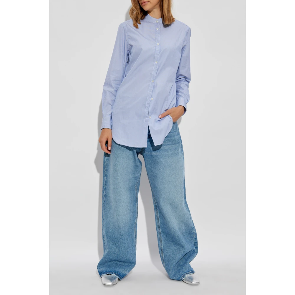 Officine Générale Shirt Amelia Blue Dames