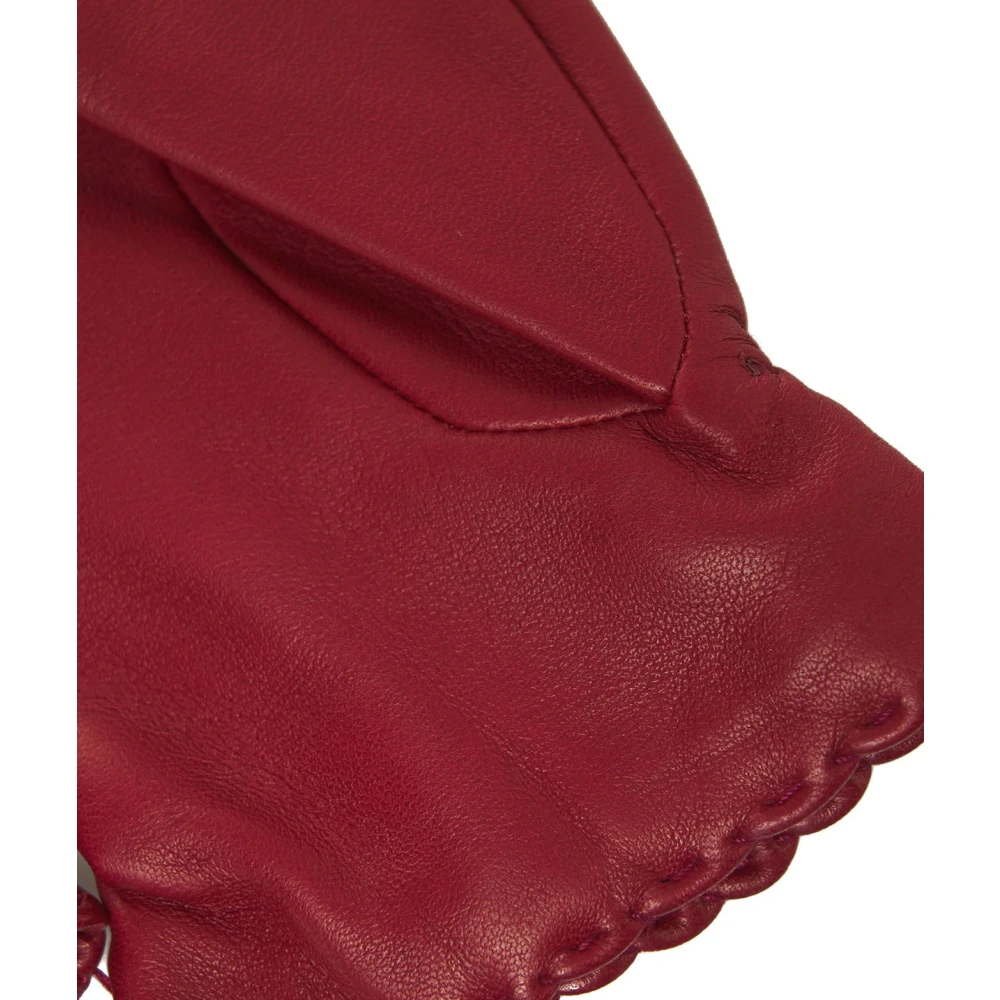 Orciani Rode Leren Handschoenen Stijlvol Accessoire Red Dames