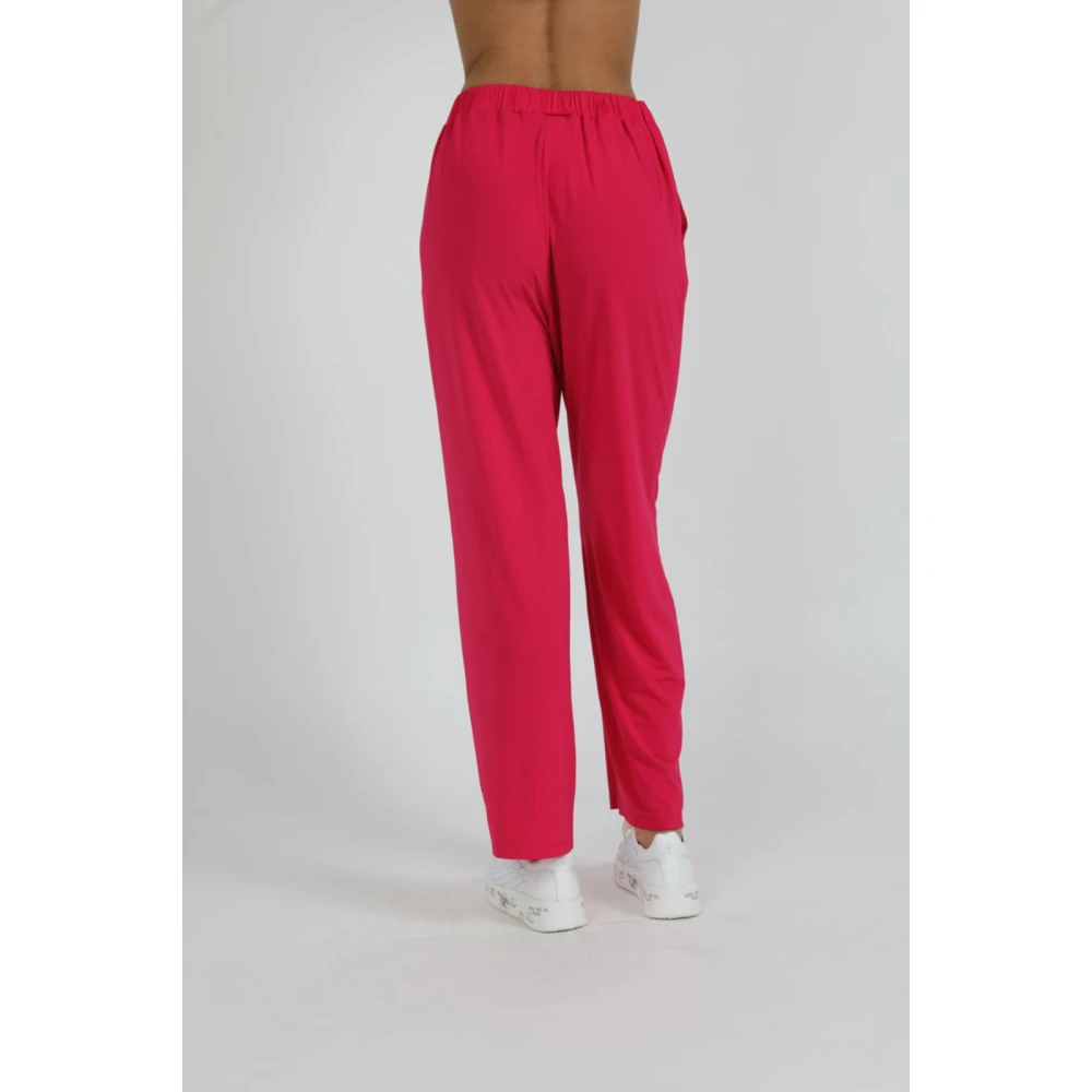 Max Mara Wijde Palazzo Broek Pink Dames
