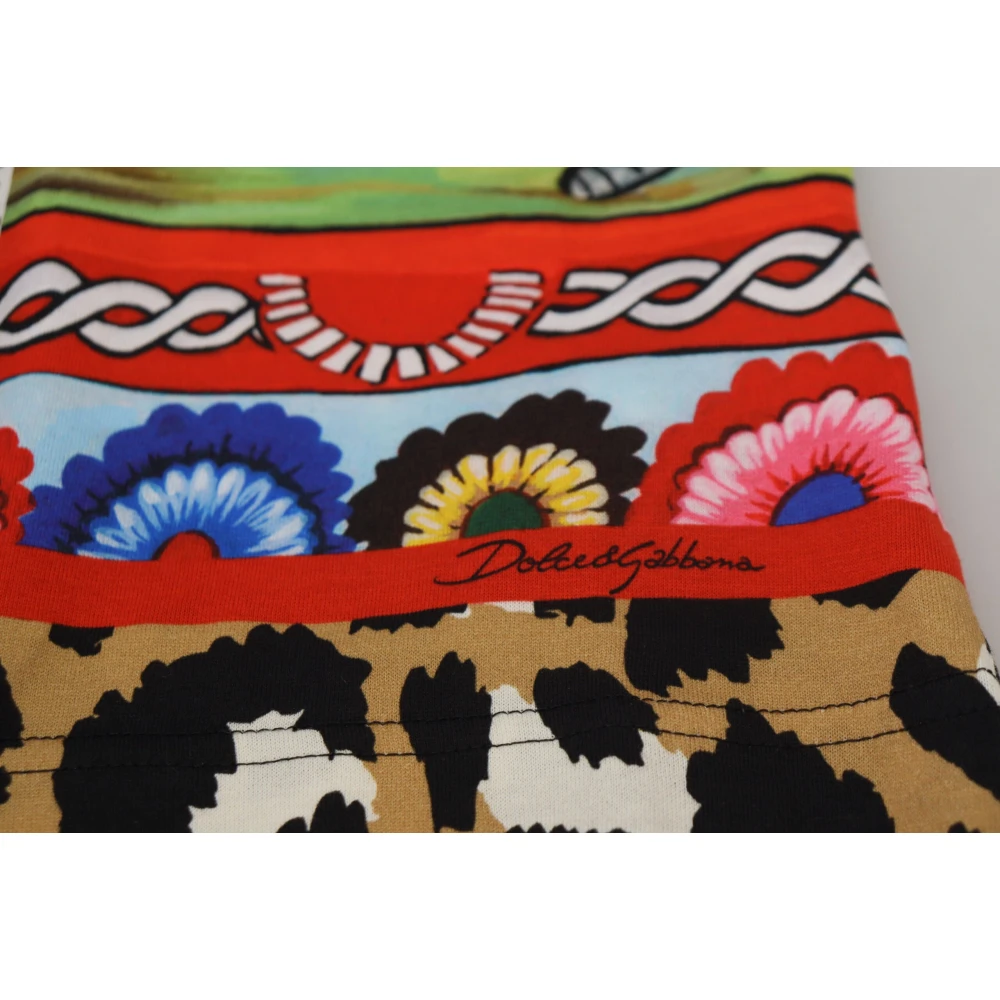 Dolce & Gabbana Luxe Multicolor Katoenen Casual Tee Multicolor Dames
