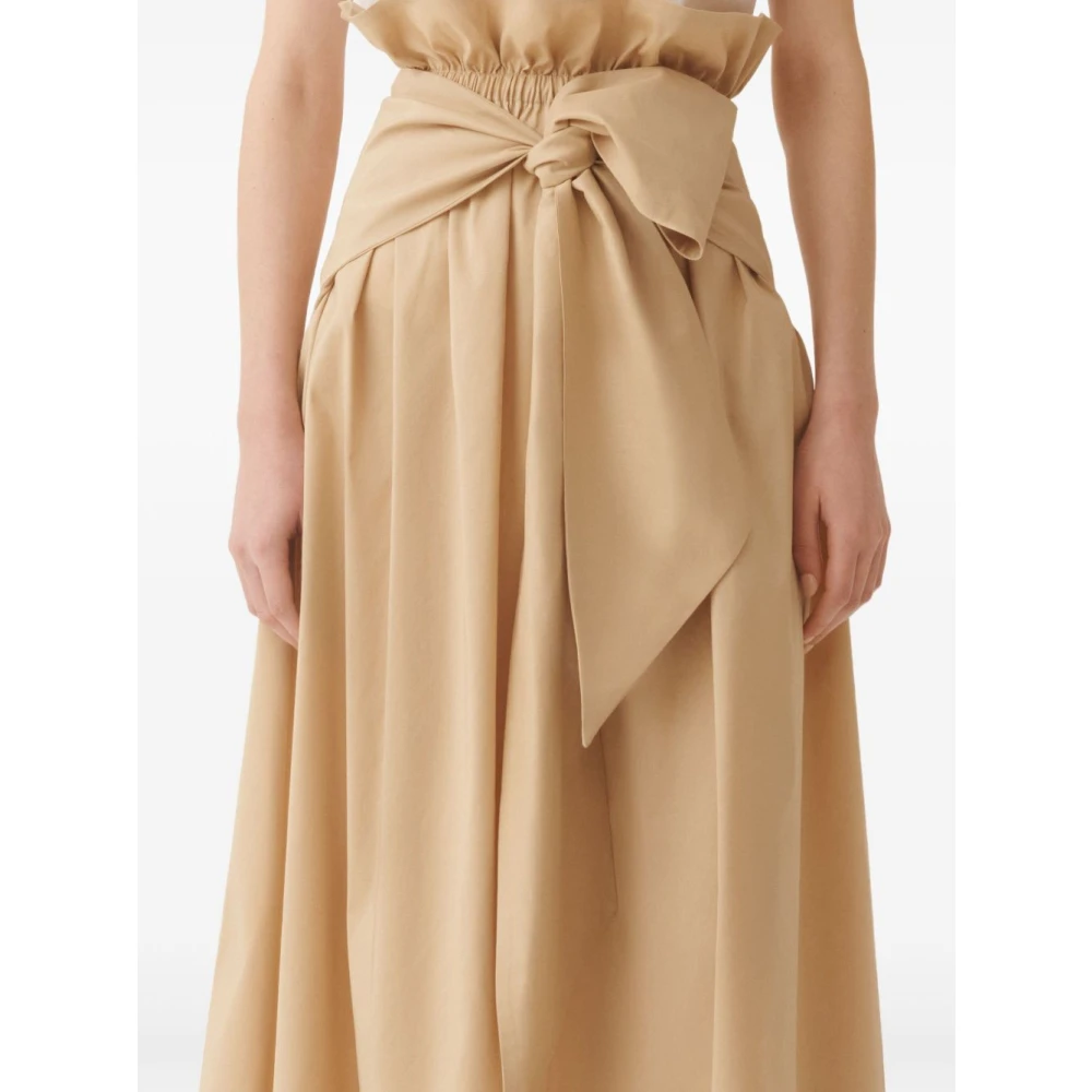 Fabiana Filippi Elastische Taille Beige Rok Beige Dames