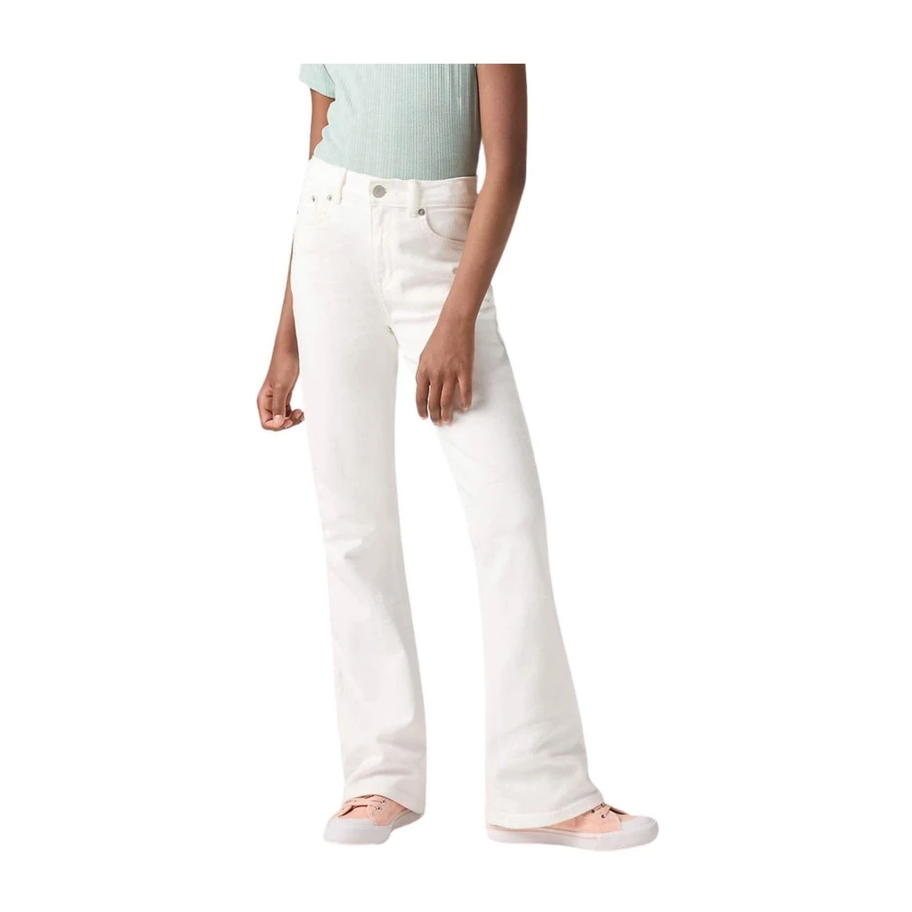 Levi's Girls White Jeans, 4 Y, 726 Flare Trousers