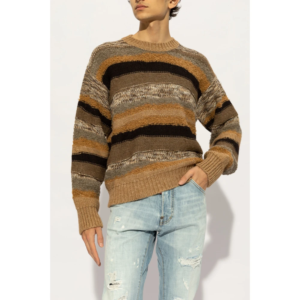 Dsquared2 Gestreepte patroon trui Brown Heren