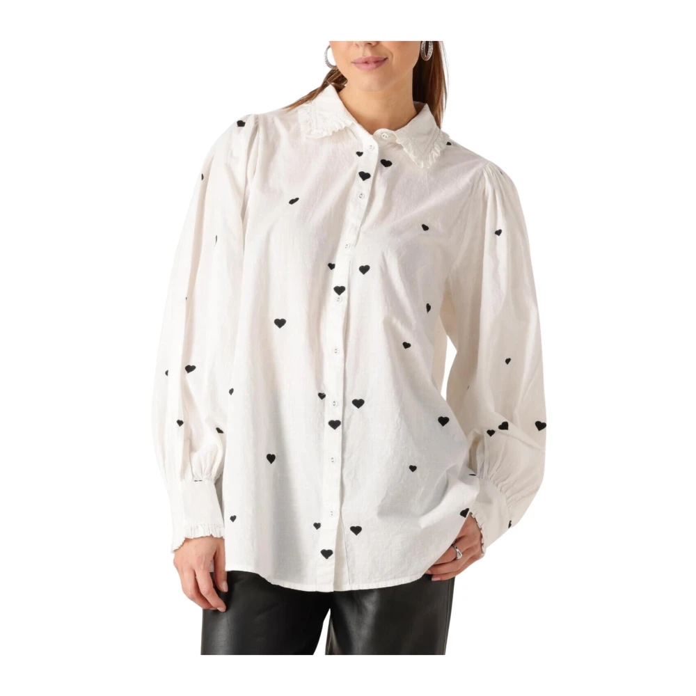 Y.A.S Elegante witte blouse met lange mouwen White Dames