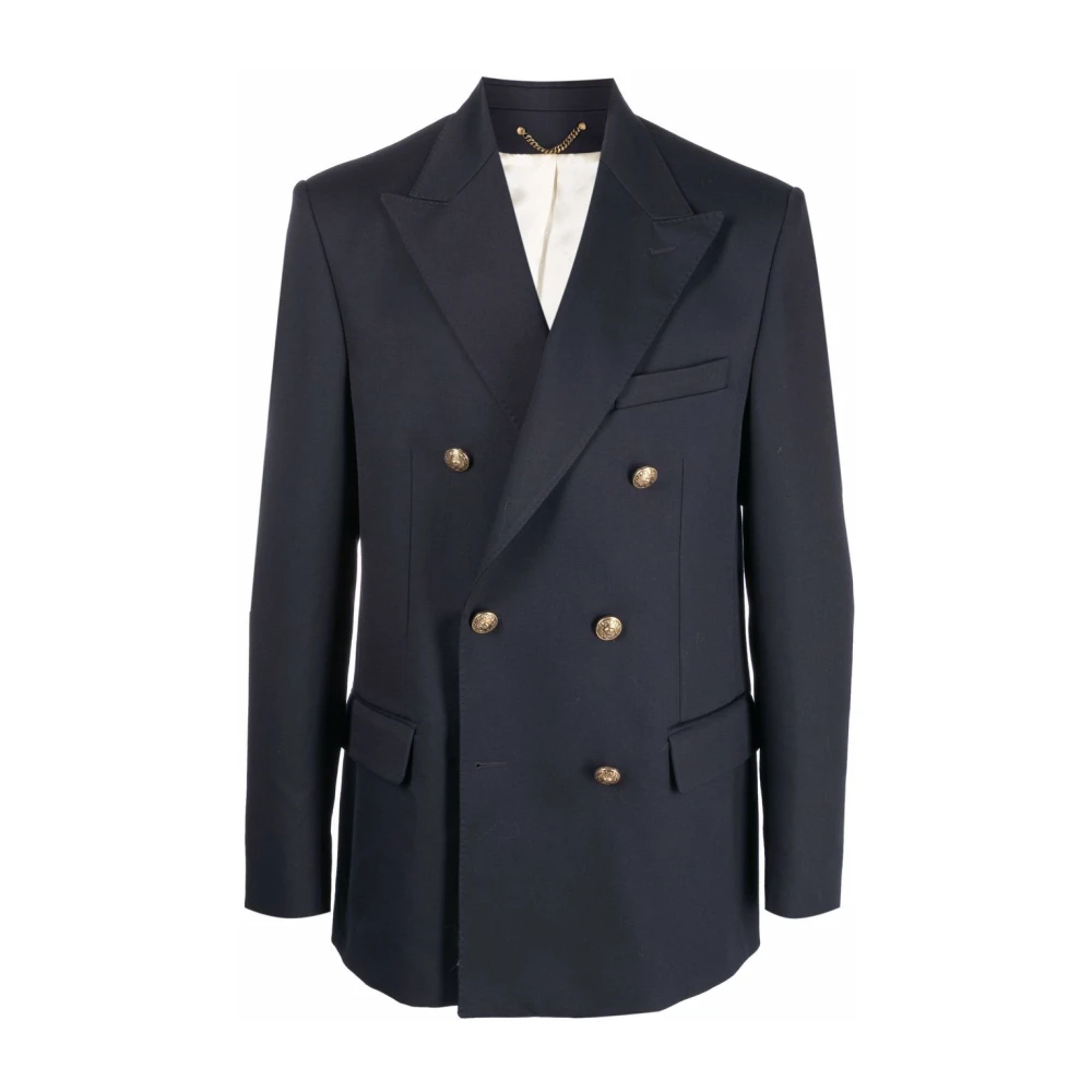 Golden Goose Men's Blue Double-Breasted Blazer - Blazers - L - Jackets
