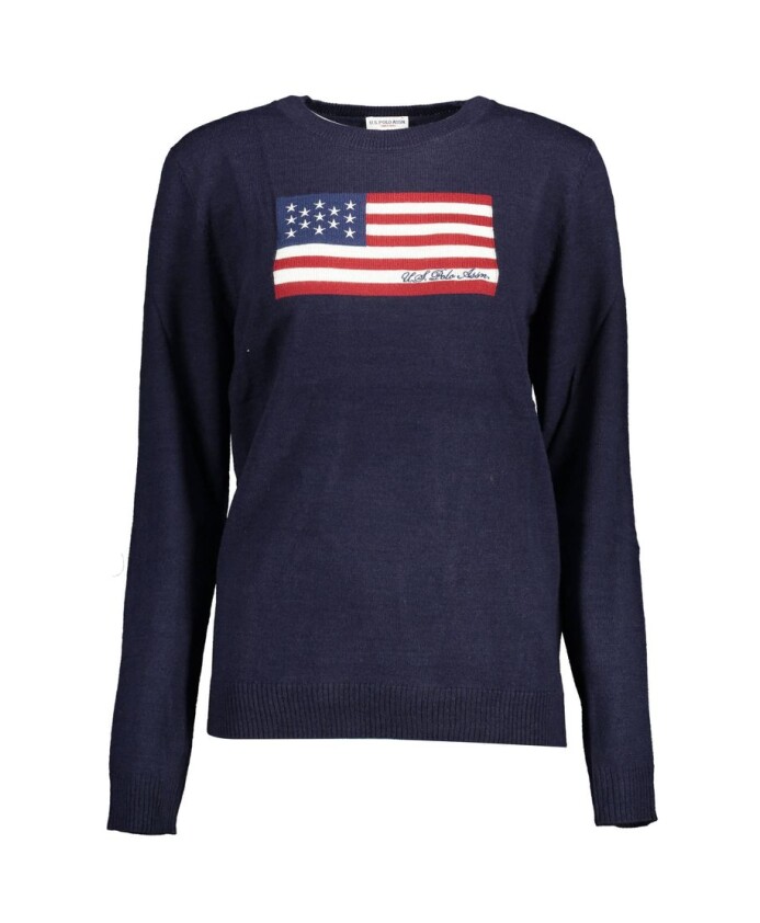 pull-en-nylon-bleu-avec-broderie