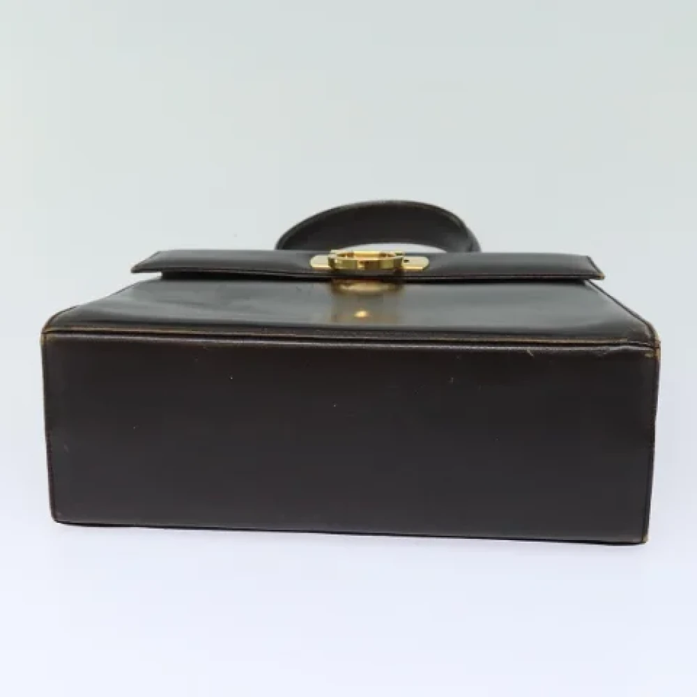 Salvatore Ferragamo Pre-owned Leather handbags Brown Dames