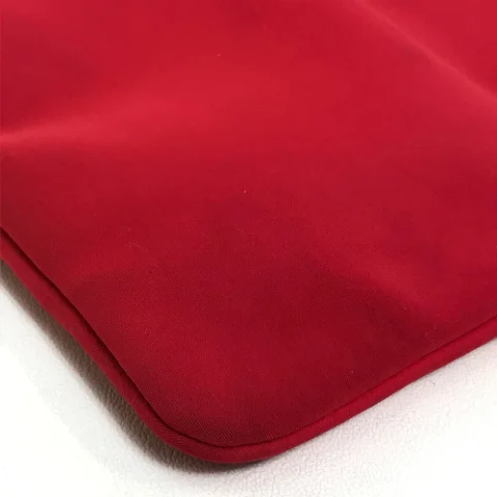 Hermès Vintage Pre-owned Fabric clutches Red Dames