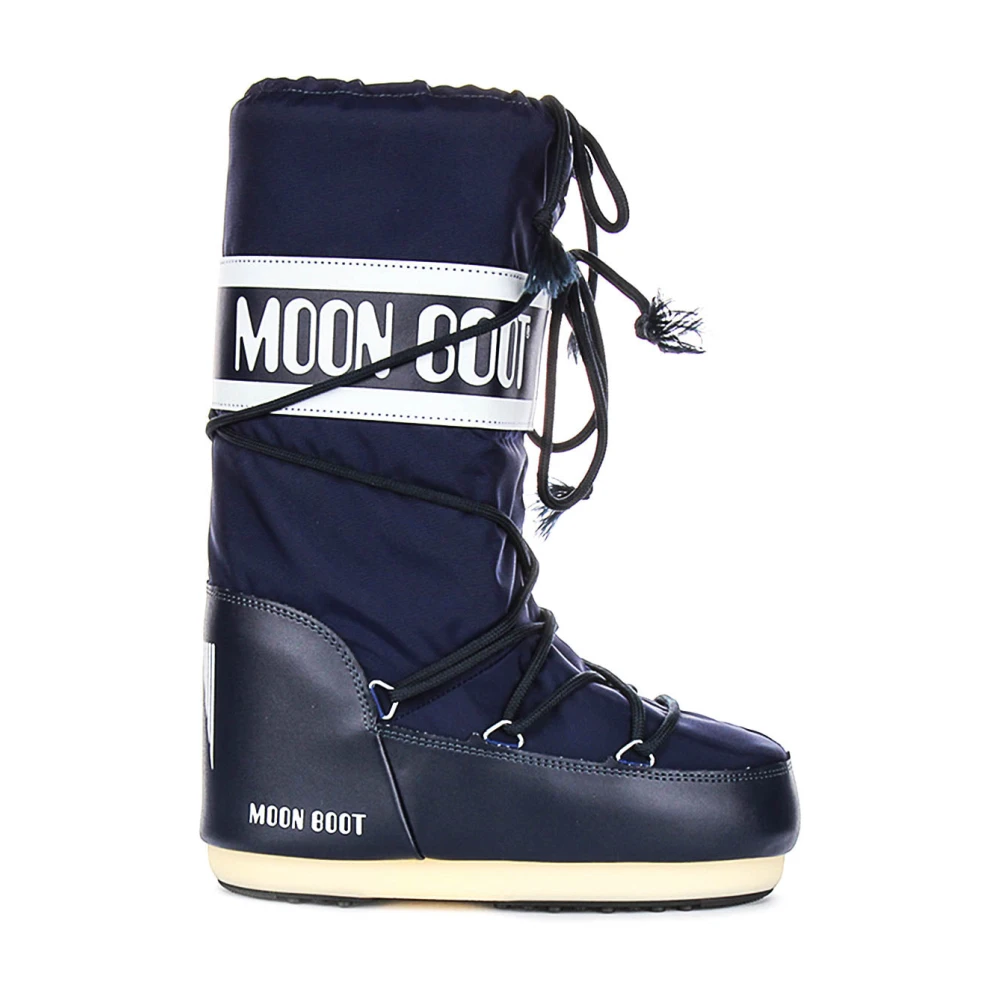 Moon Boot Women's Blue Winter Boots, 6 Uk, Icon Nylon Boot
