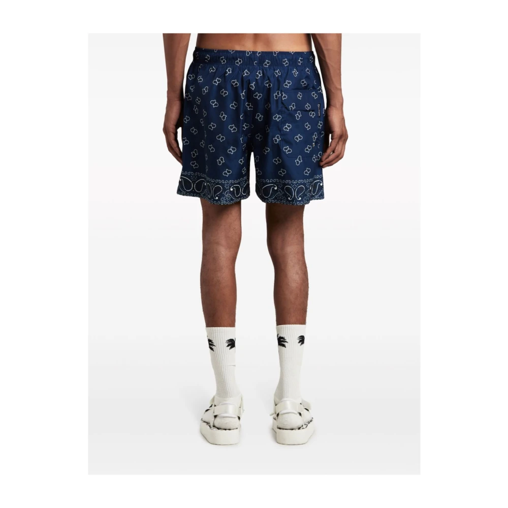 Palm Angels Zee Paisley Zwembroek Blue Heren