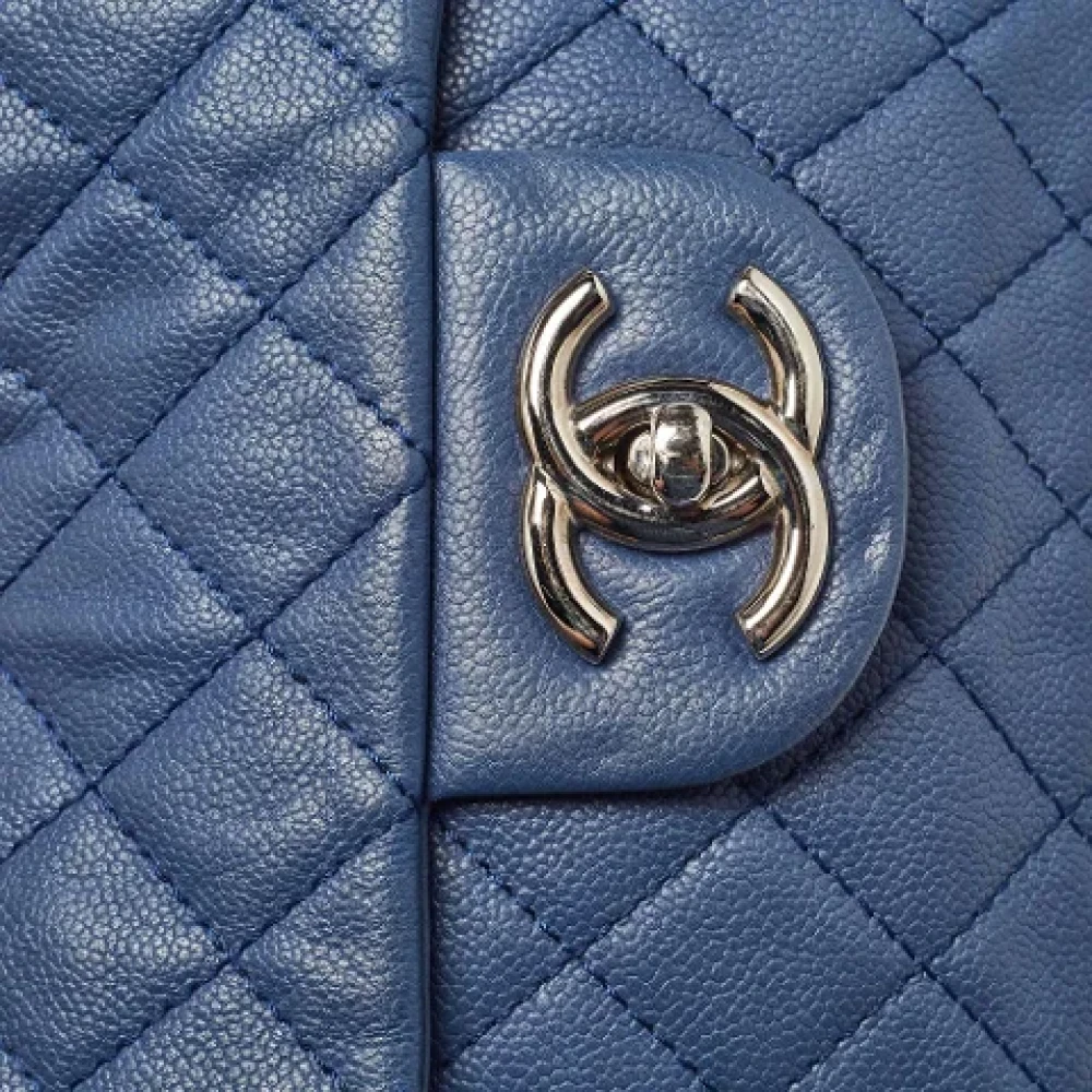 Chanel Vintage Pre-owned Leather chanel-bags Blue Dames