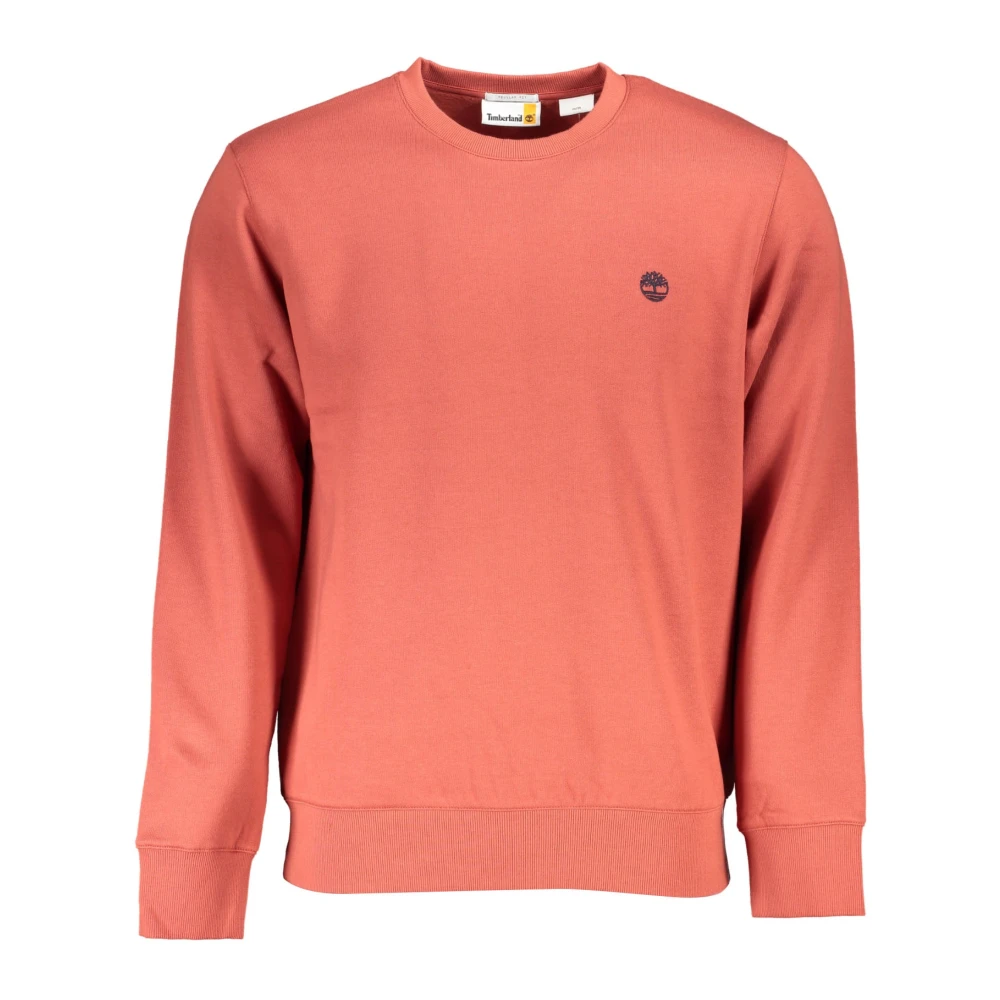 Timberland Rode Sweatshirt met Geborduurd Logo Red Heren