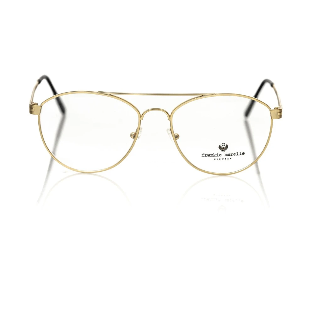 Frankie Morello Unisex Yellow Aviator Metal Frame Eyeglasses - Glasses - One Size - Accessories