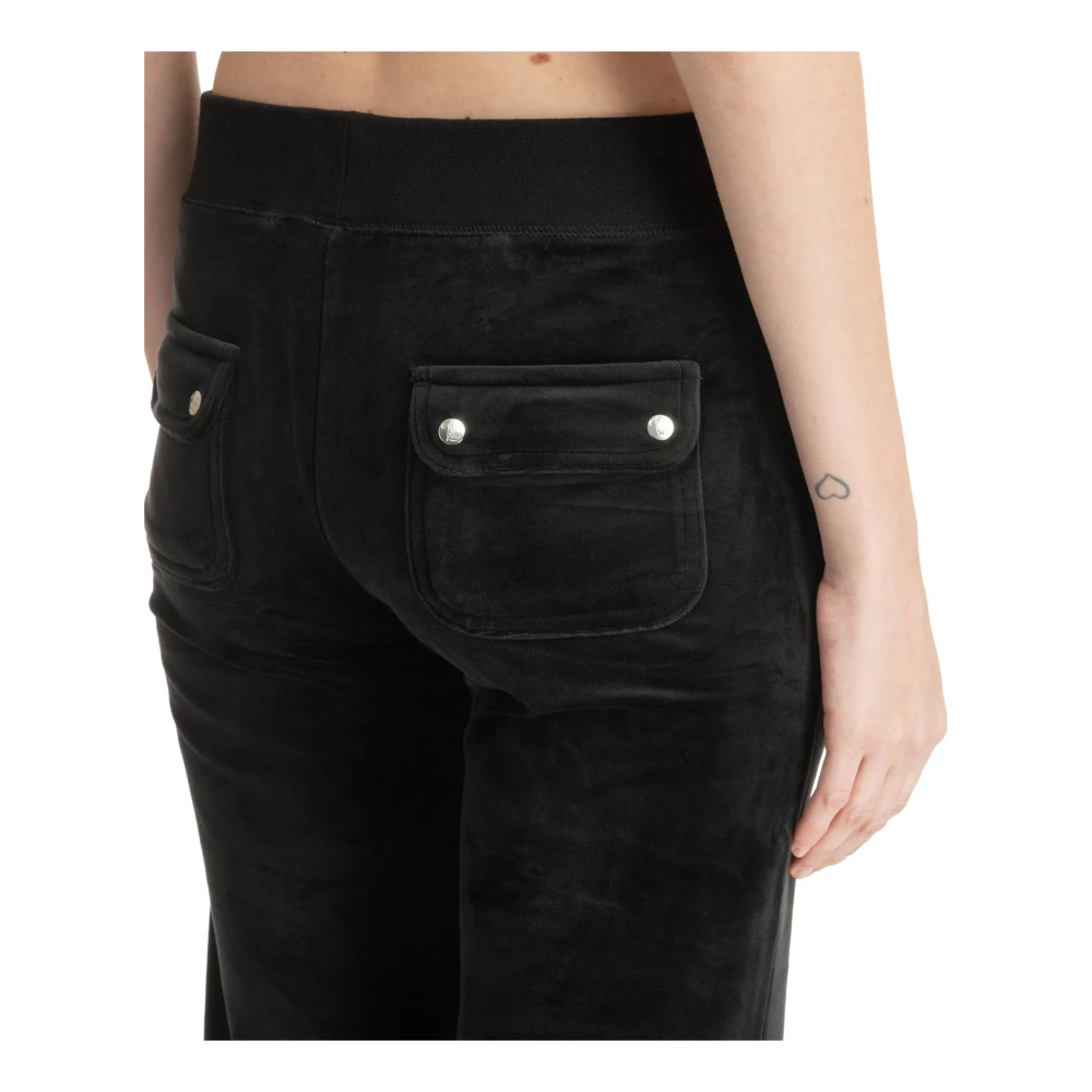 Juicy Couture Swarovski Logo Sweatpants Trekkoordsluiting Black Dames