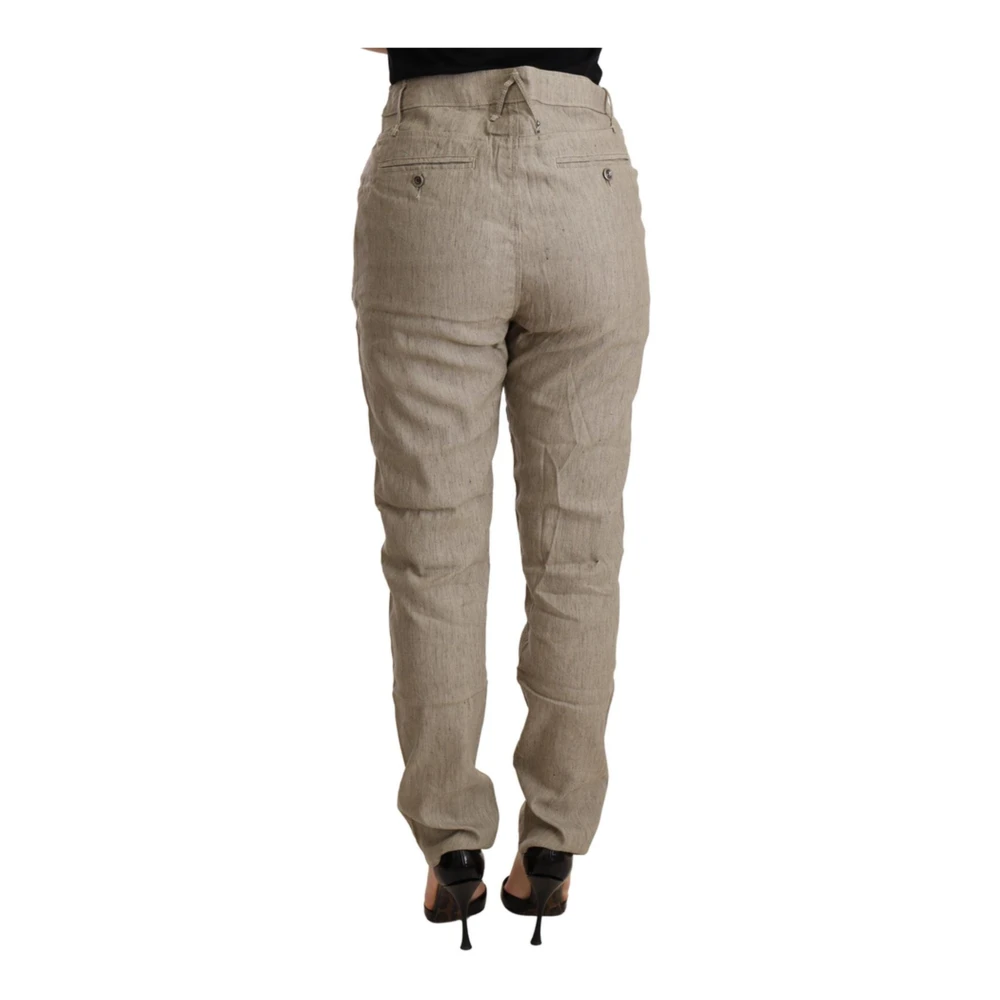 Cycle Beige Baggy Pants met Logo Details Beige Dames