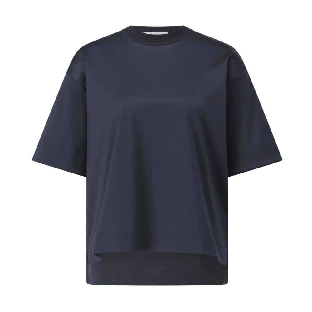Max Mara Moderne Oversized T-shirt in katoenen jersey Blue Dames