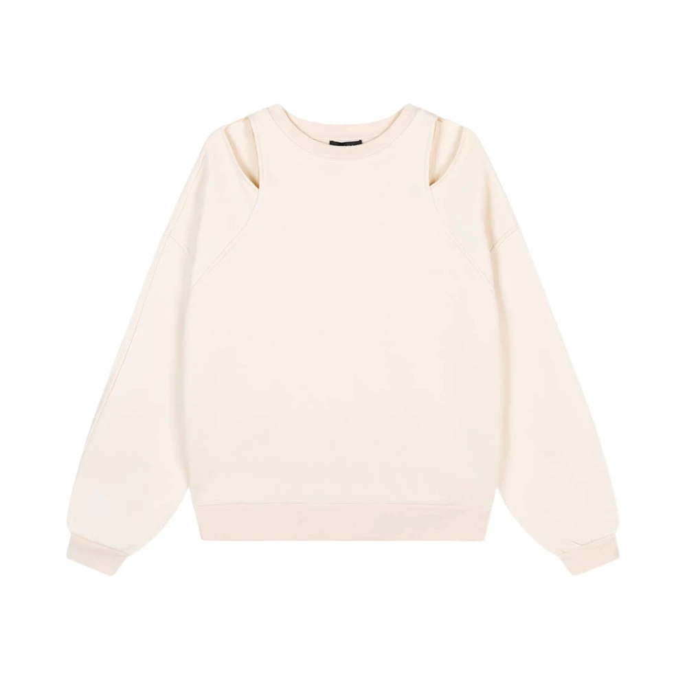 Alix The Label Cut Out Sweater Beige Dames
