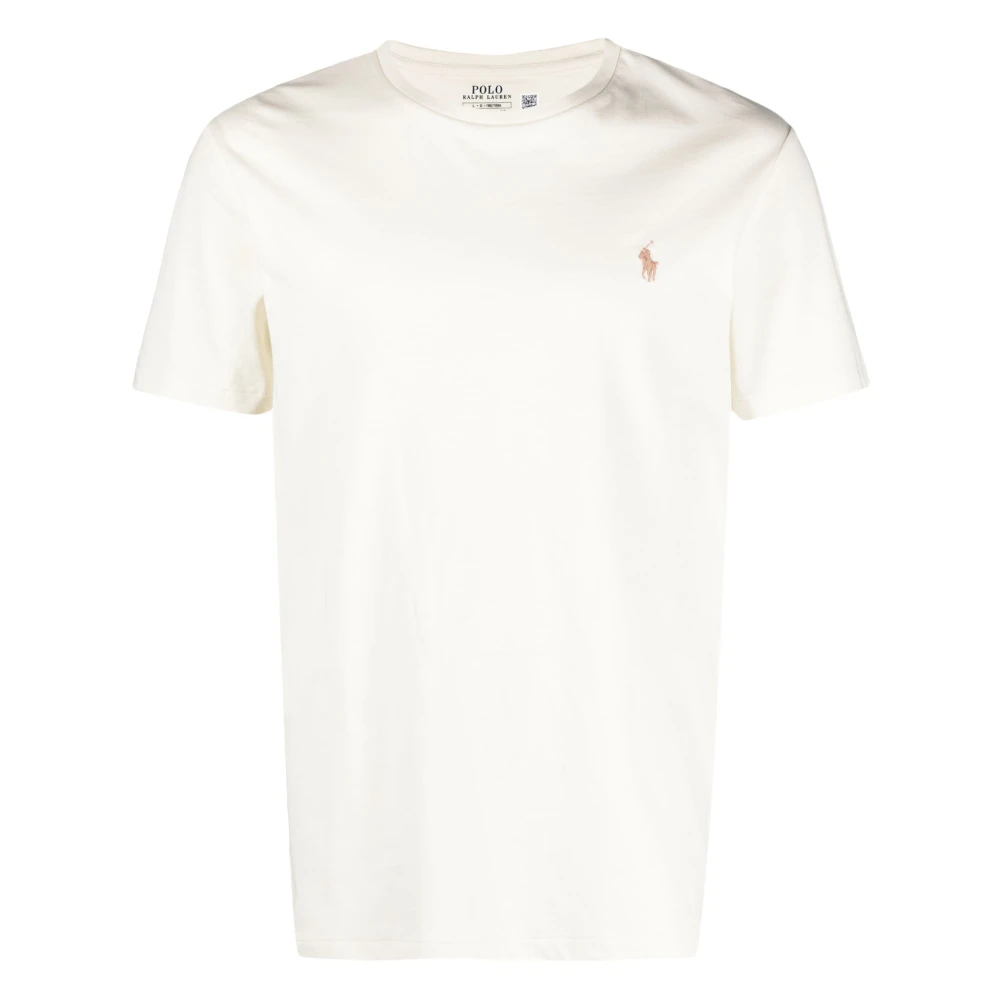 Polo Ralph Lauren Geborduurde Slim Fit Katoenen T-shirt White Heren