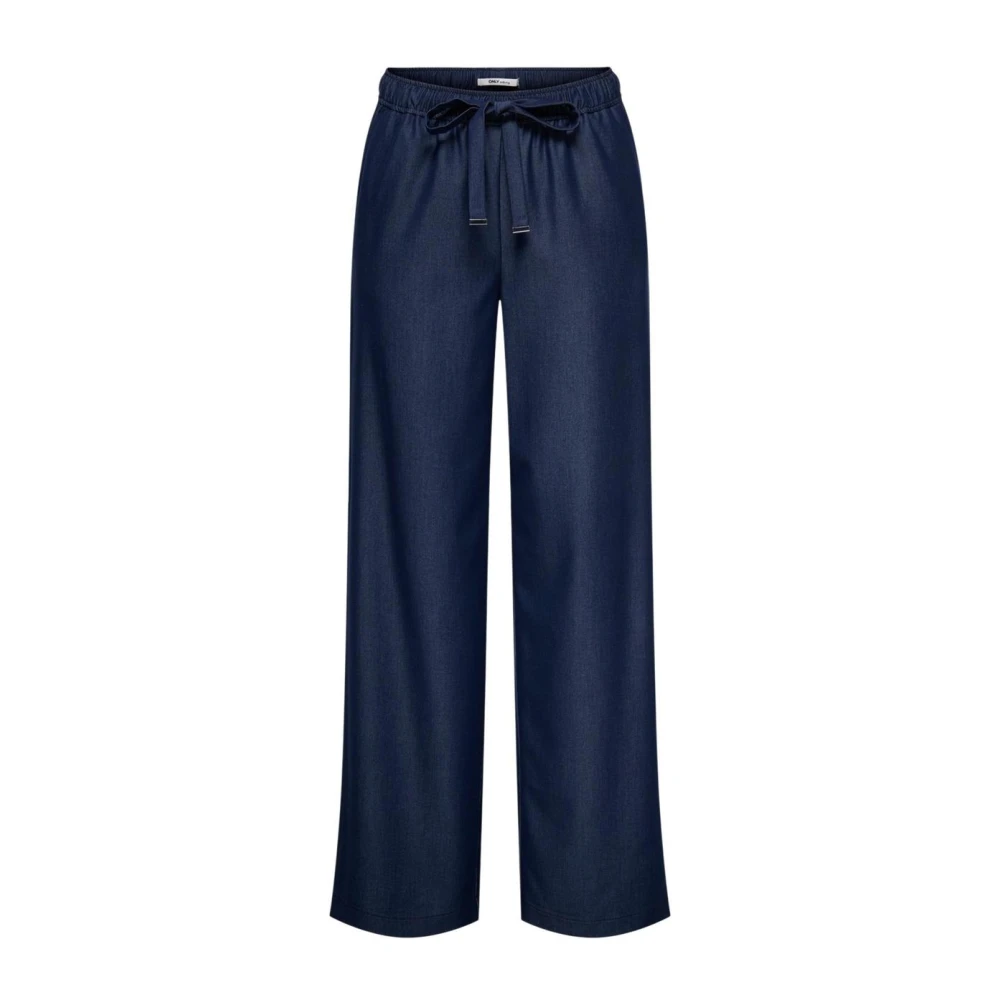 Only Women's Blue Wide Trousers, S L32, Wide Leg Trousers