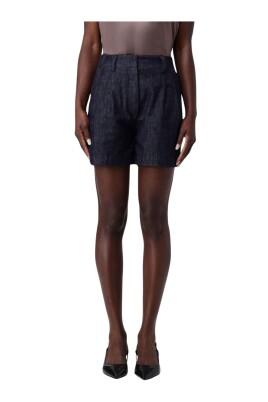 blue-denim-pleated-shorts