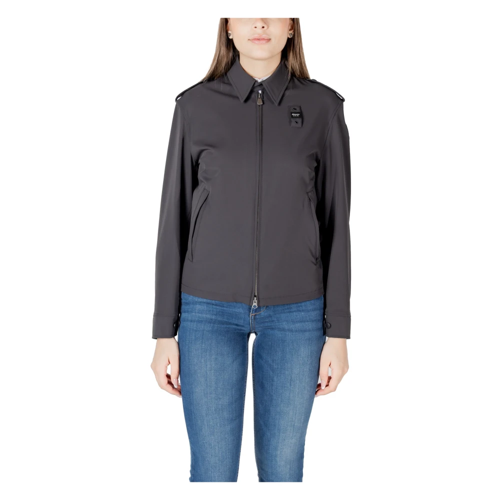 Blauer Mujer Gris - Chaqueta Negra Con Cremallera Y Bolsillos - Jackets - S