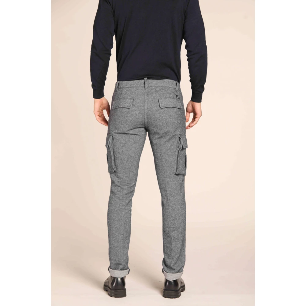 Mason's Cargo broek in donkerblauw katoenblend met slim fit Blue Heren