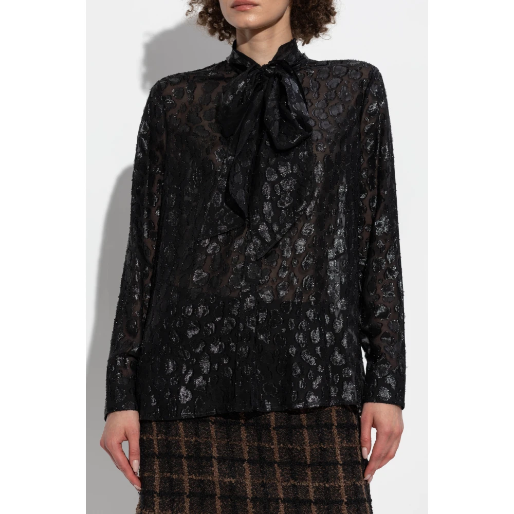 Versace Transparante shirt Black Dames