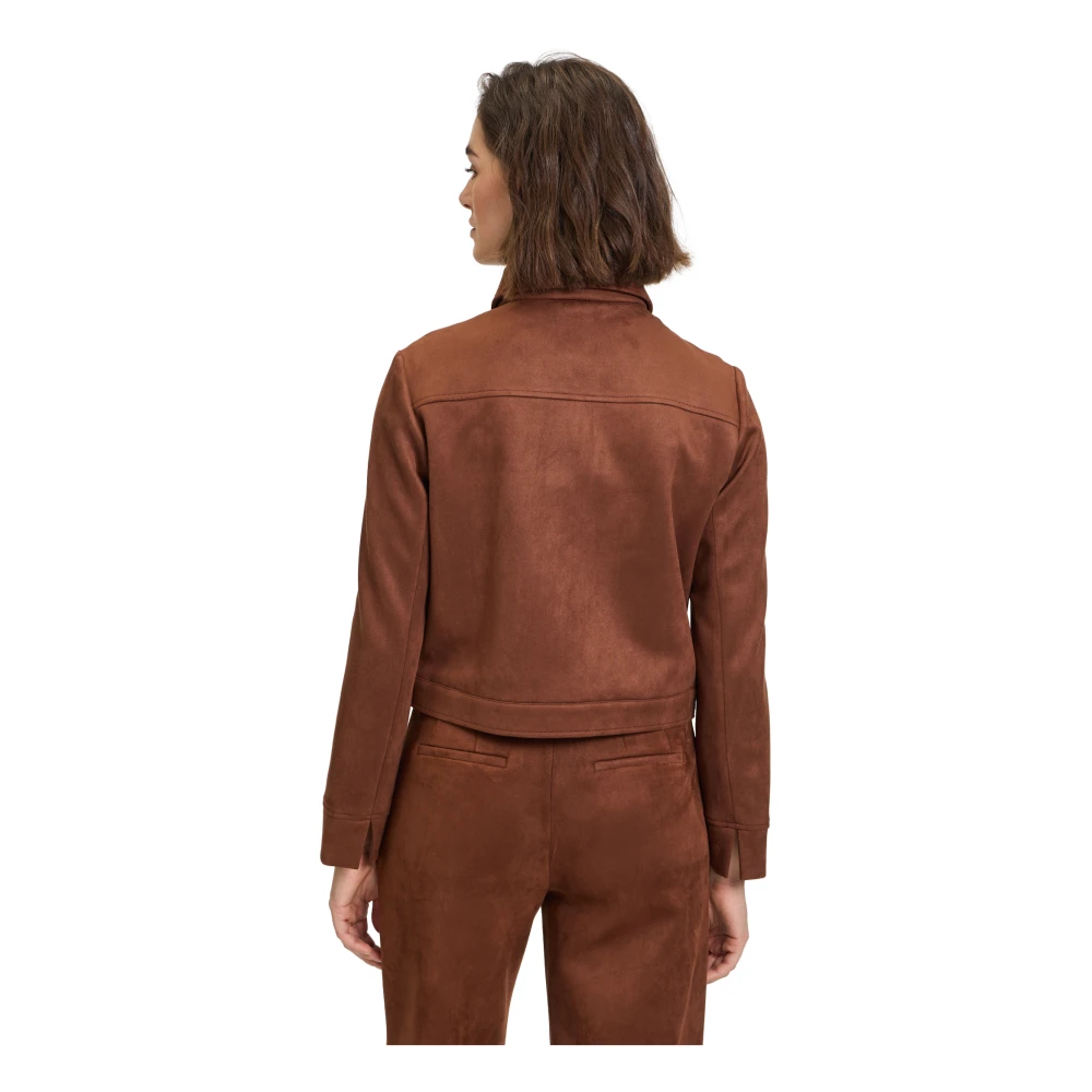 Betty Barclay Fringe Casual Blazer Brown Dames