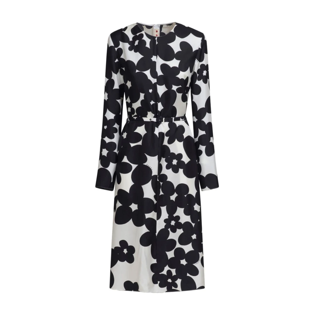 Marni Stijlvolle Midi Jurk voor Vrouwen Black Dames