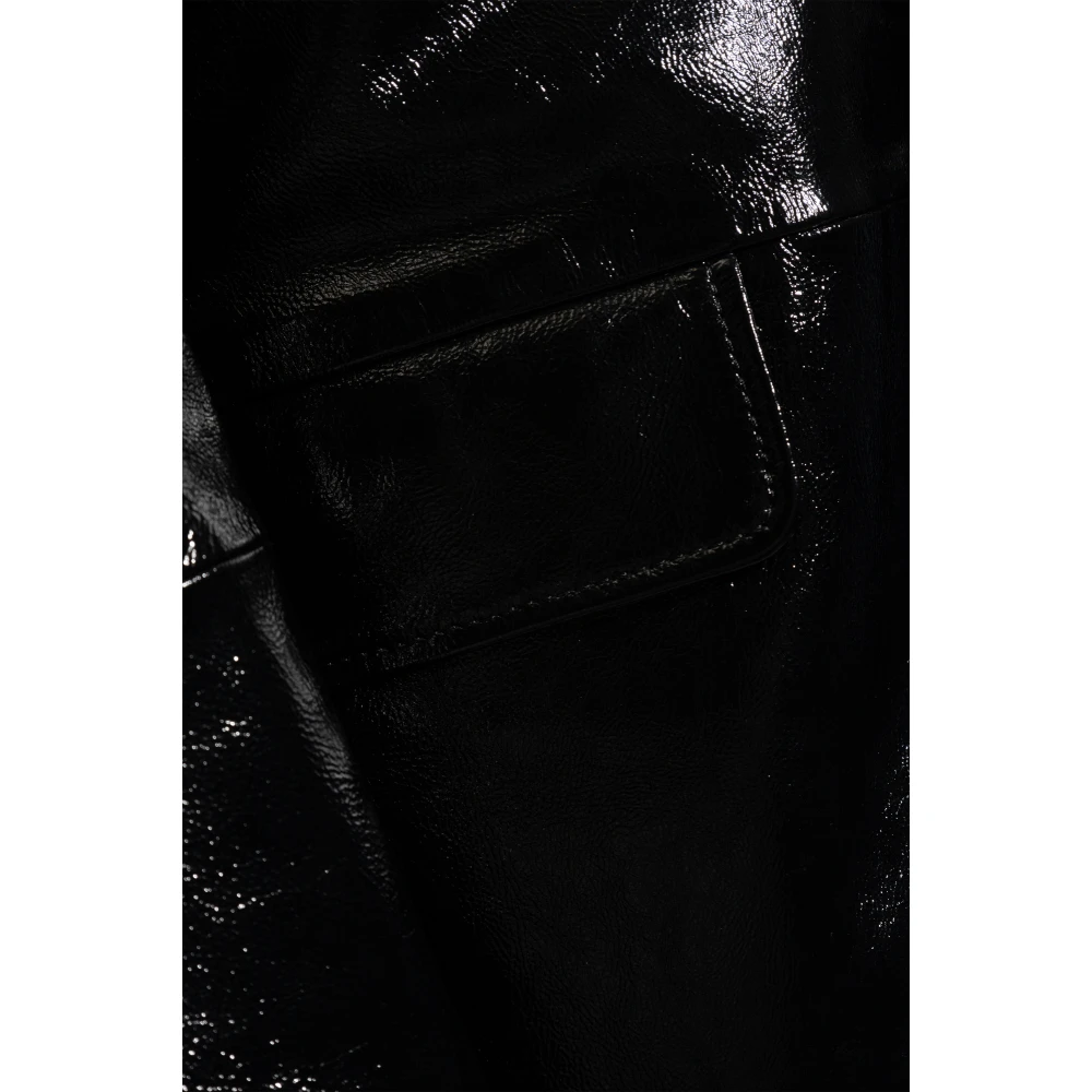 Ami Paris Leren blazer Black Heren