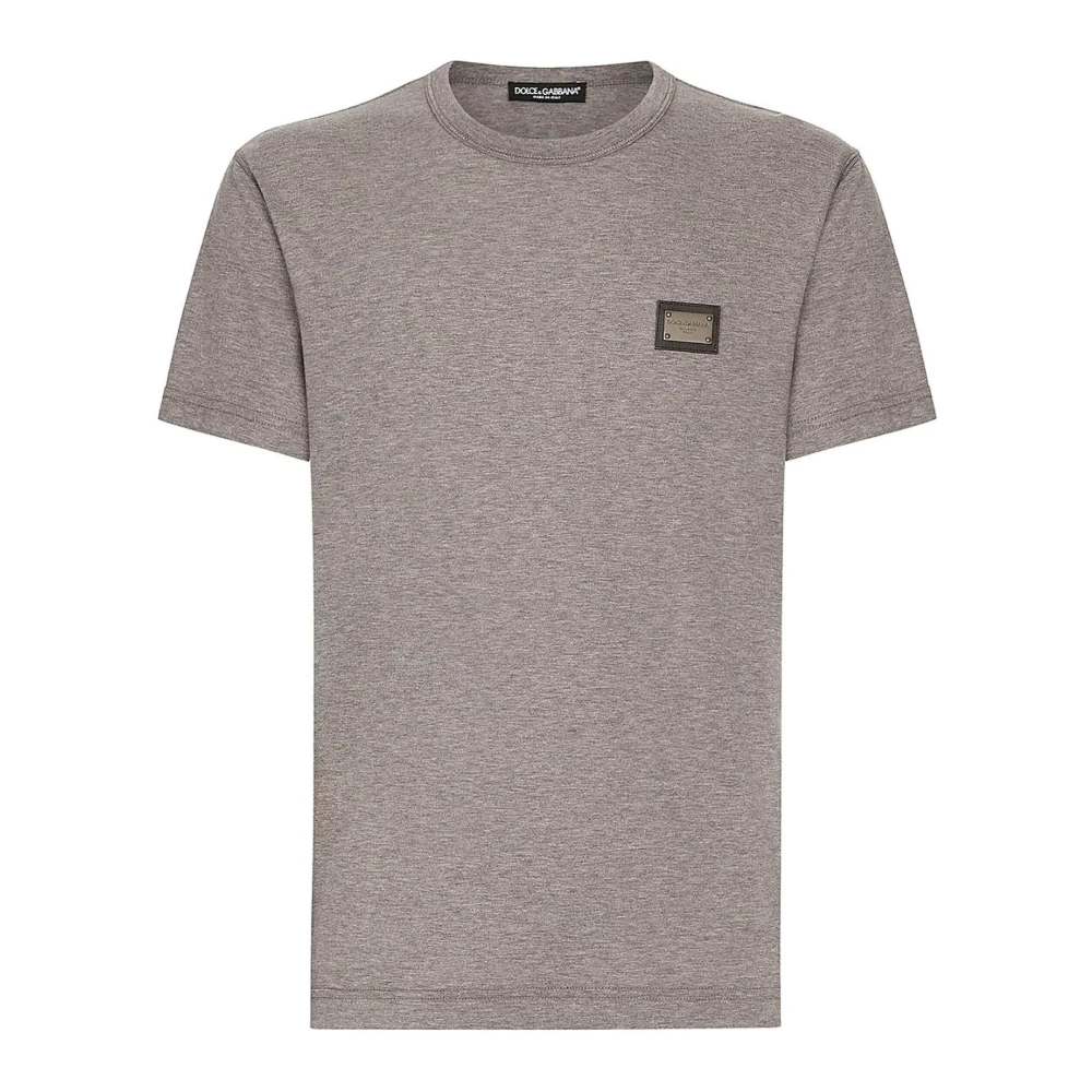 Dolce & Gabbana Gray T-Shirts, Male, Xl, T-Shirt