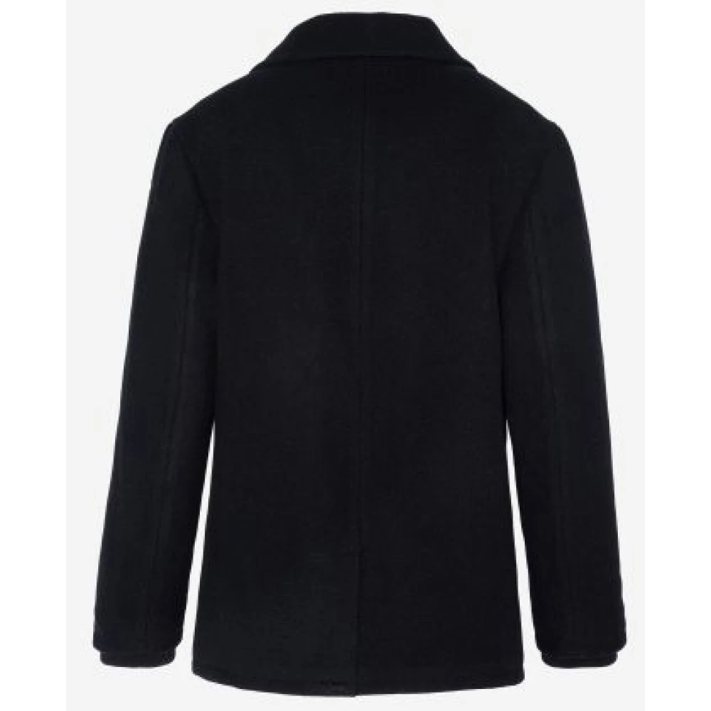 Schott NYC Donkerblauwe wollen Caban jas Blue Heren