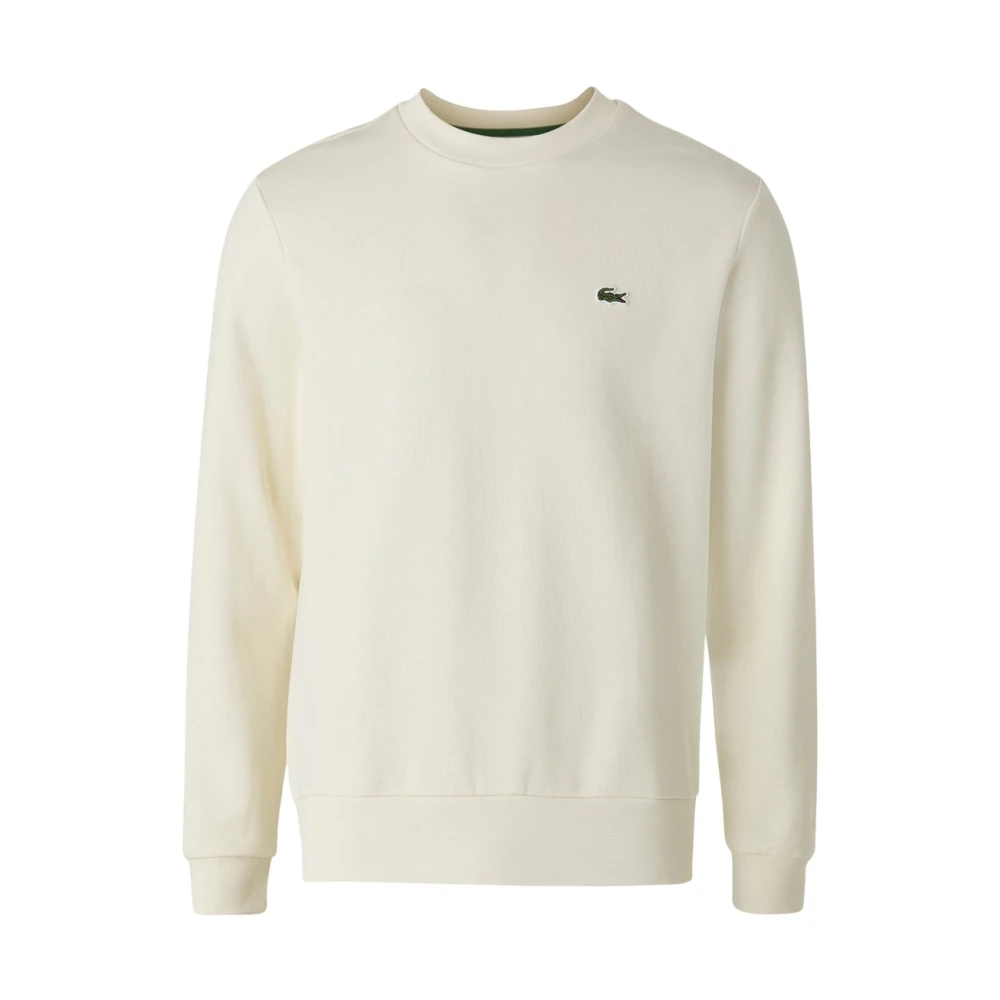 Lacoste Crème Sweater met Mini Logo Beige Heren