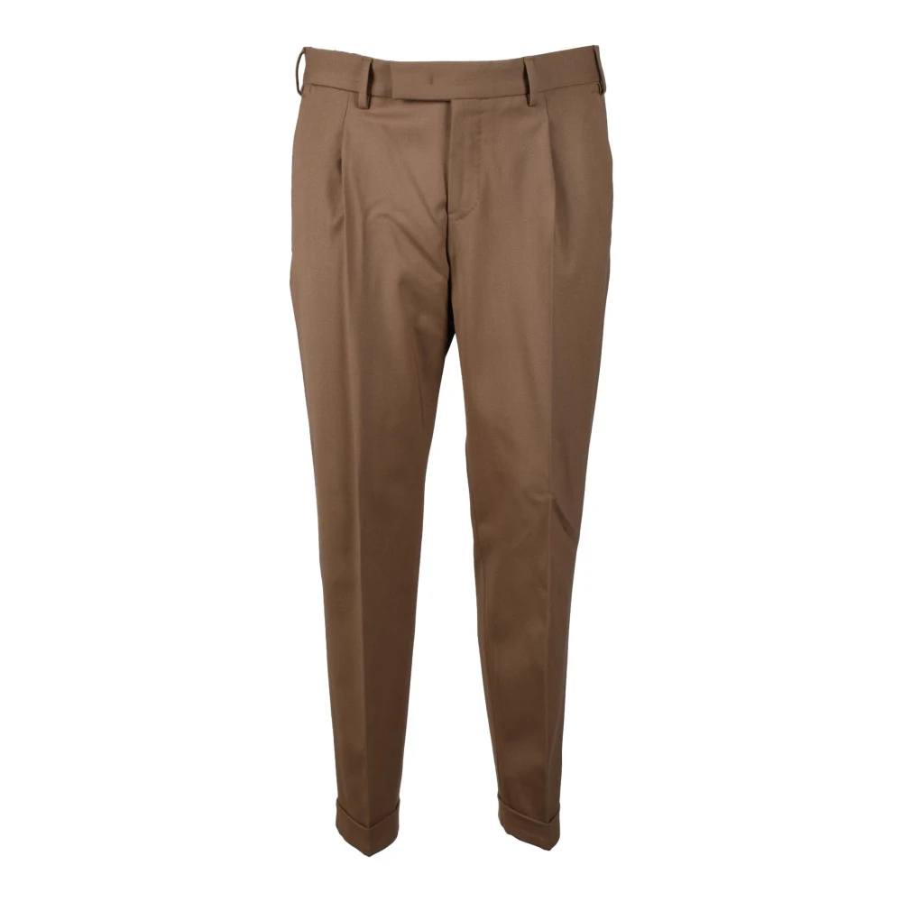 PT Torino Wolmix Stretchbroek Brown Heren