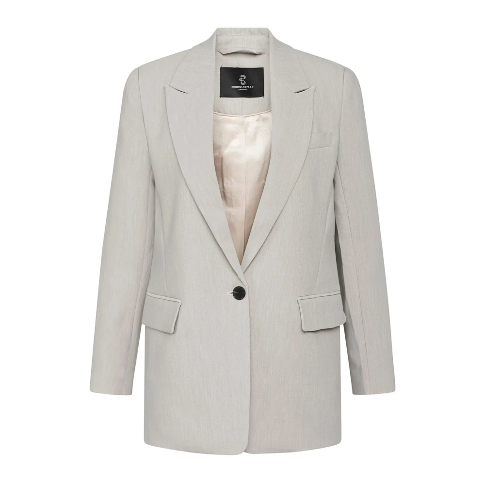 Bruuns Bazaar Klassieke Lichtgrijze Blazer Gray Dames