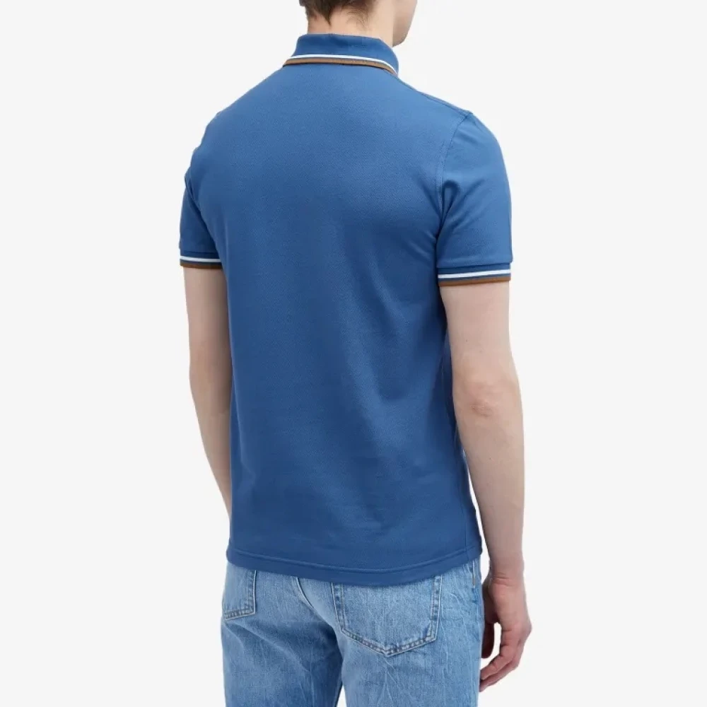 Fred Perry Original Twin Tipped Polo Blue Heren
