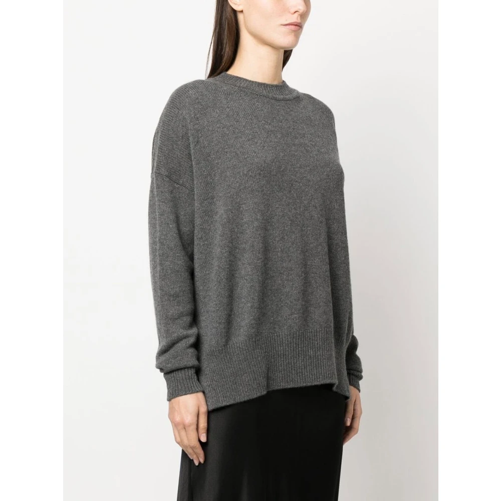 Jil Sander Grijze Ronde Hals Trui Gray Dames