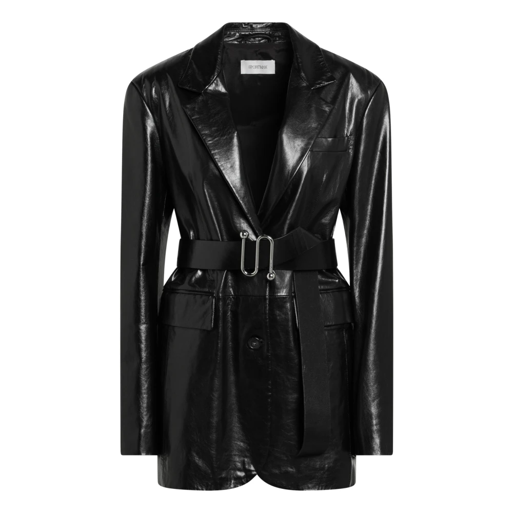 SPORTMAX Single-Breasted Jas Black Dames