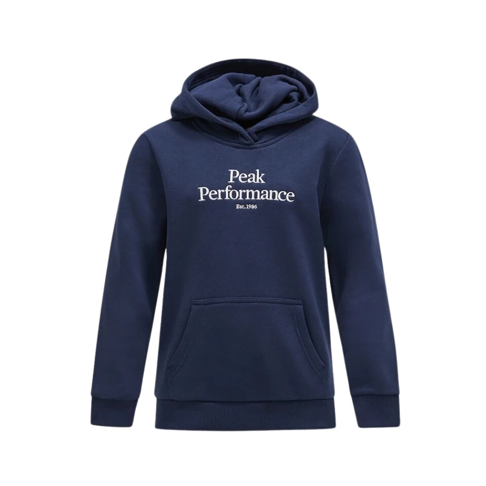 Peak Performance Logo Hoodies Blue Heren