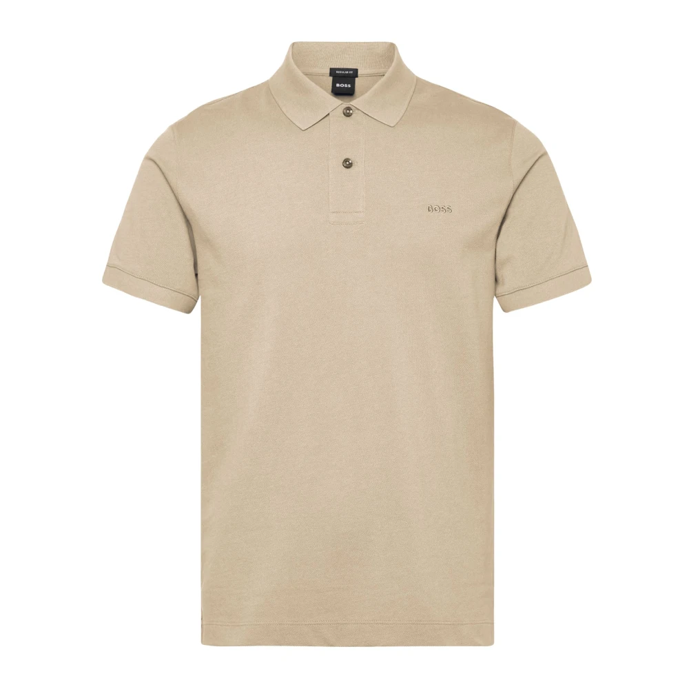 Hugo Men's Beige Polo Shirts, Xl, Cotton Polo Shirt With Logo