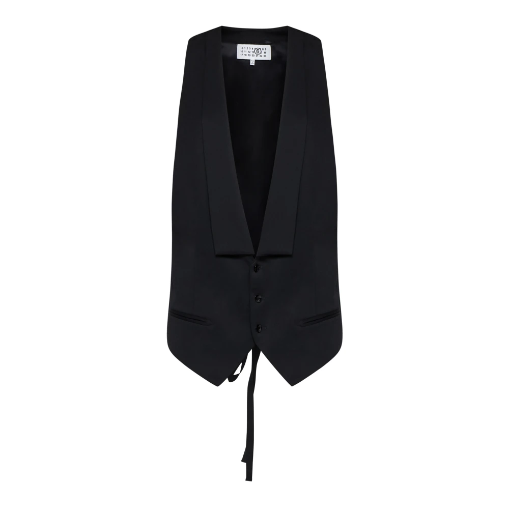 MM6 Maison Margiela Zwarte Jassen voor Stijlvolle Look Black Dames