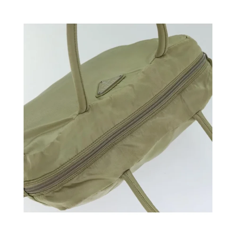 Prada Vintage Pre-owned Nylon prada-bags Beige Dames