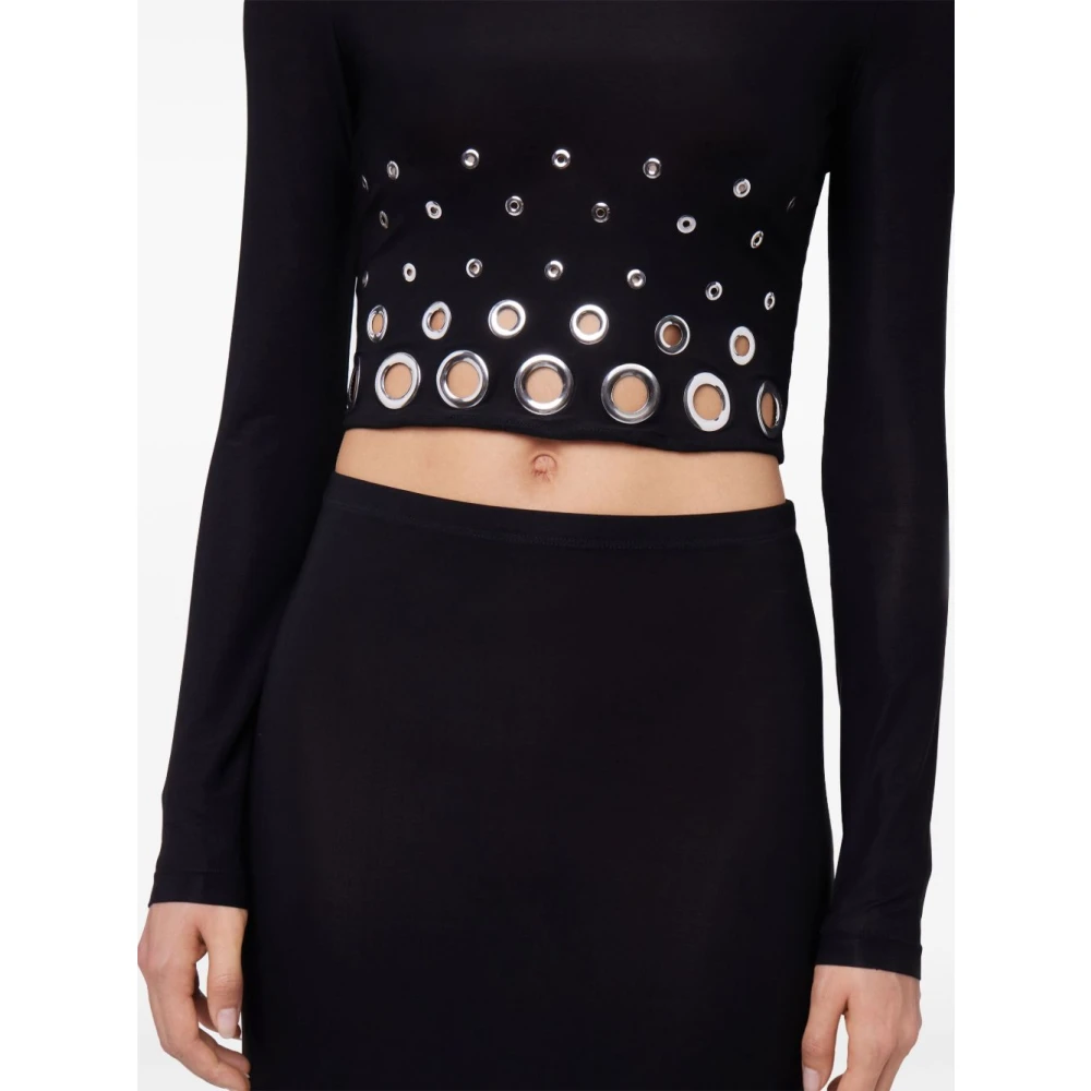 Paco Rabanne Zwarte Top voor Vrouwen Black Dames