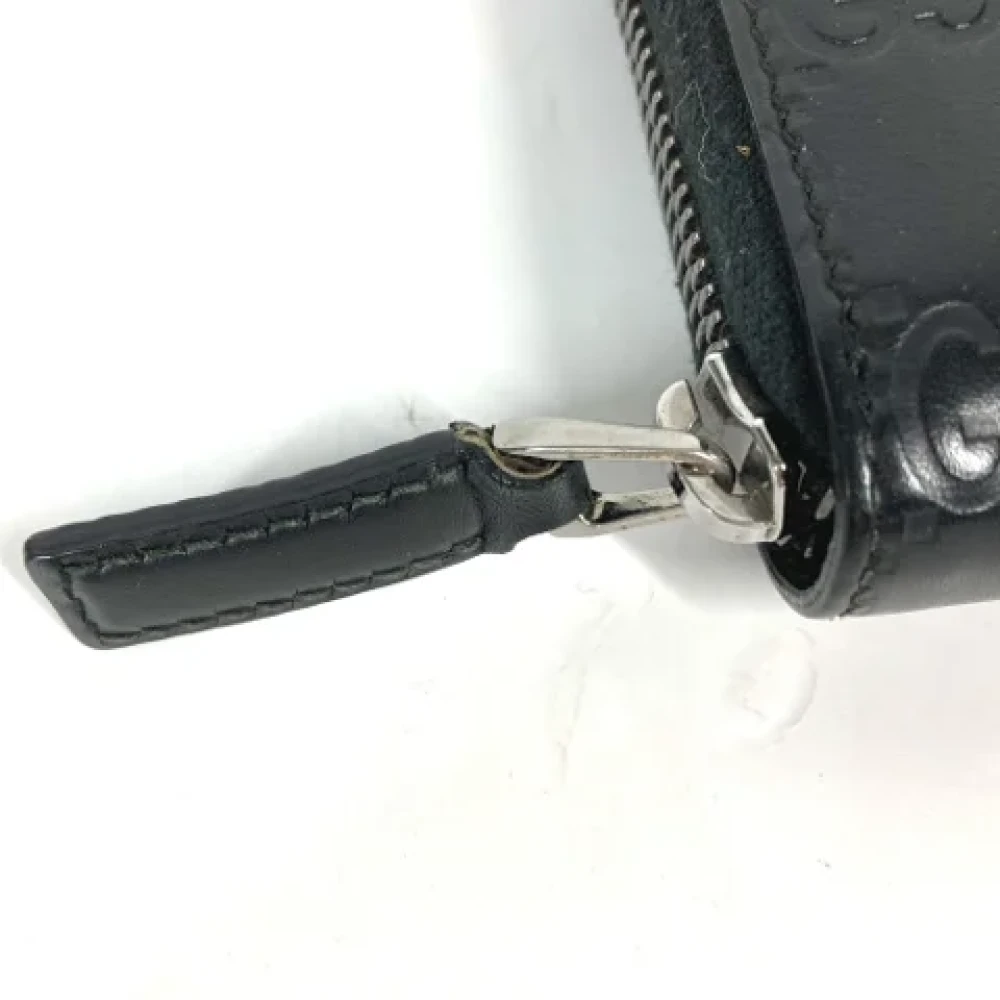 Gucci Vintage Pre-owned Leather wallets Black Dames