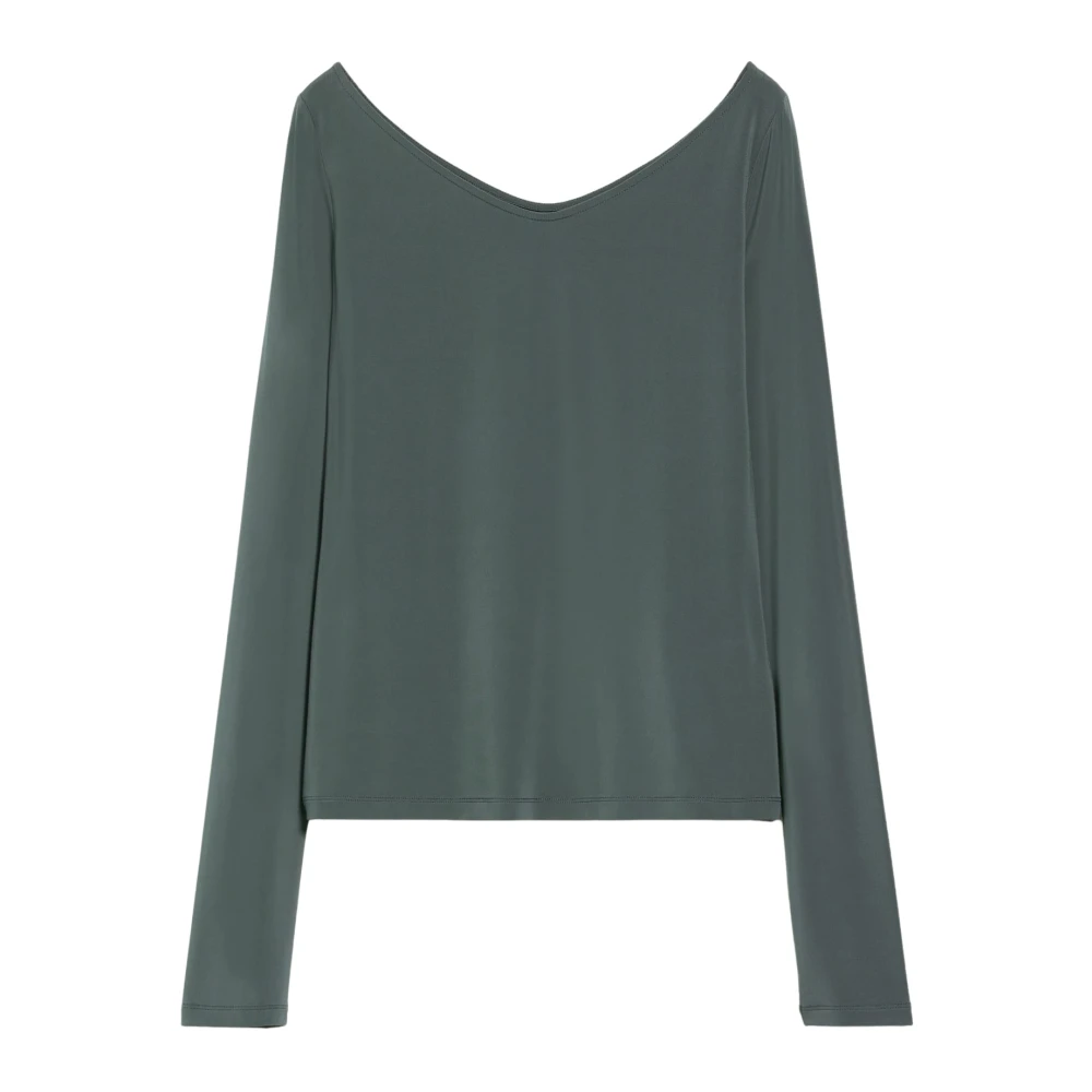 Max Mara Stretch Viscose Stof Dames Top Green Dames