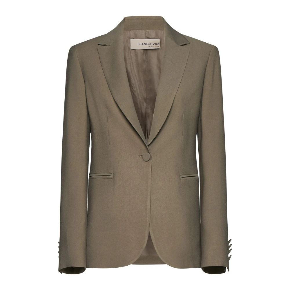 Blanca Vita Groen Elegant Blazer Jas Green Dames