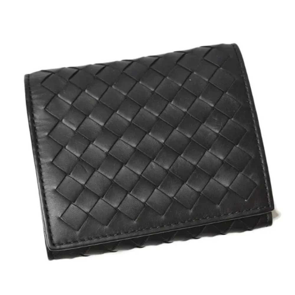 Bottega Veneta Vintage Pre-owned Leather wallets Black Dames